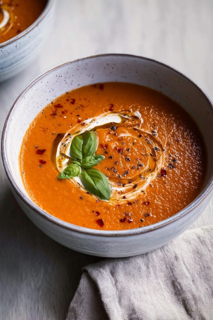 Crock Pot Tomato Basil Soup