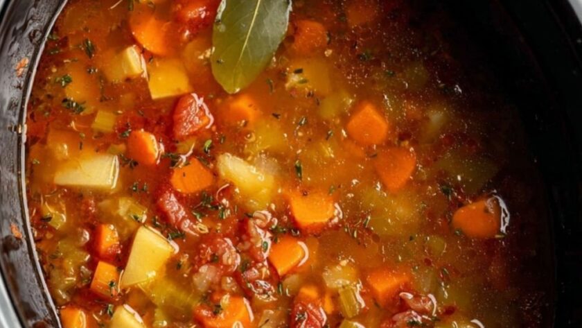 Crock Pot Vegetable Soup With Frozen Vegetables