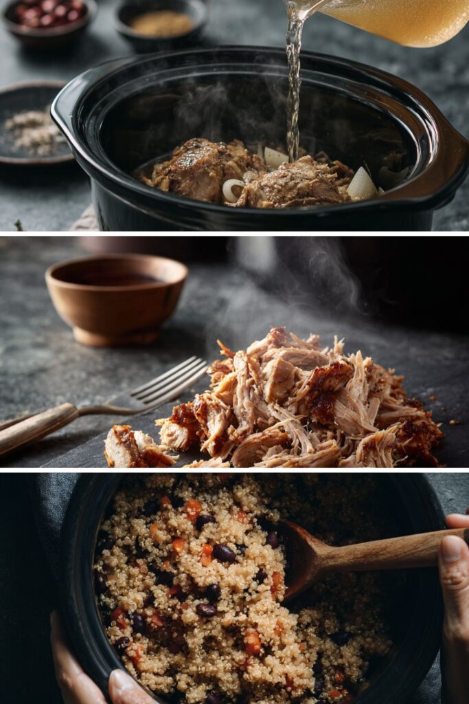 Crock Pot Chicken Quinoa Burrito Bowl