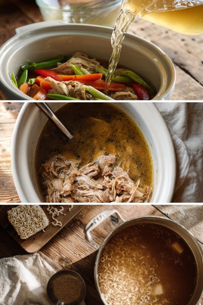 Crock Pot Chicken Ramen
