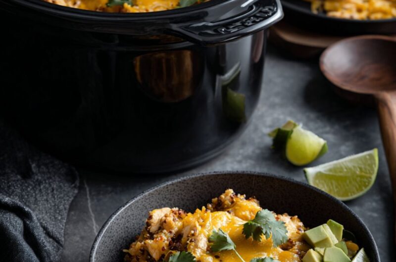 Crock Pot Chicken Quinoa Burrito Bowl