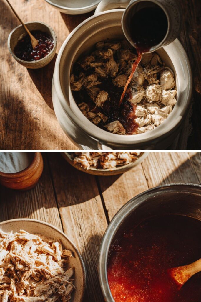 Crock Pot Chicken Raspberry Chipotle Sliders