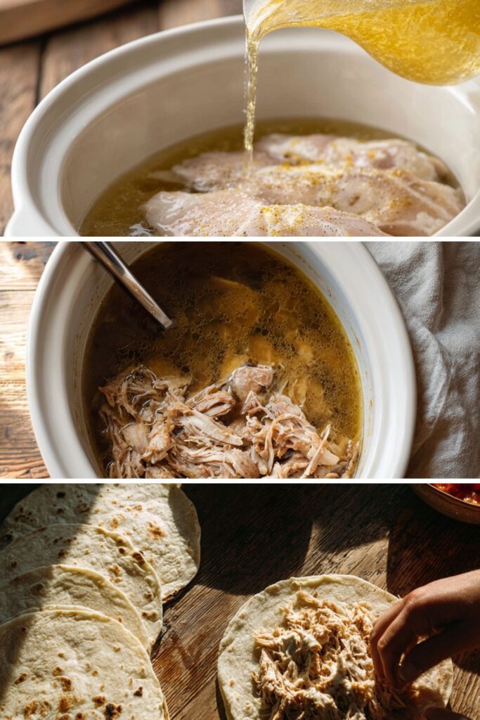 Crock Pot Chicken Ranch Tacos