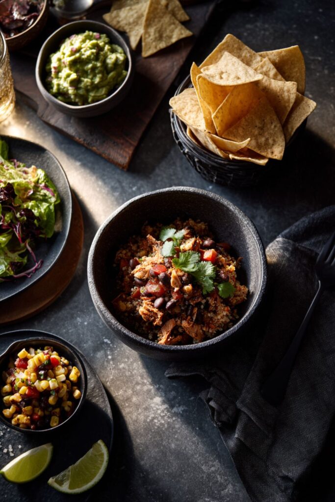 Crock Pot Chicken Quinoa Burrito Bowl