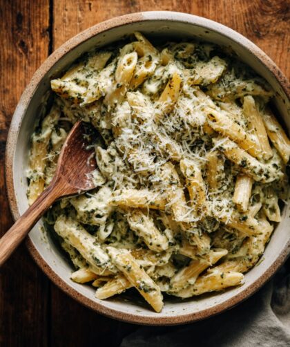 Crock Pot Chicken Pesto Alfredo