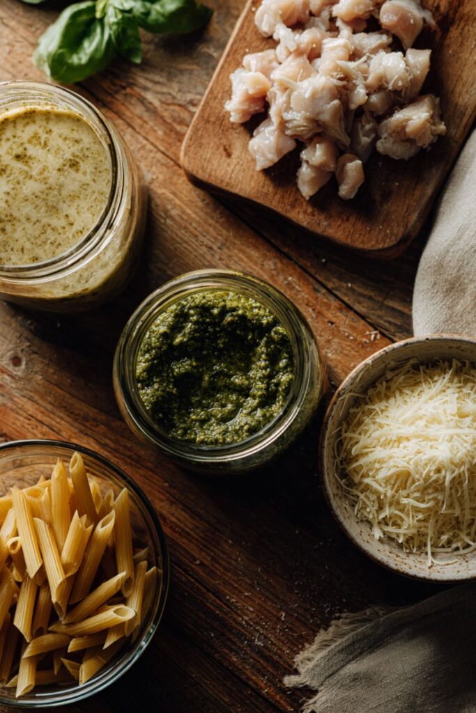 Crock Pot Chicken Pesto Alfredo