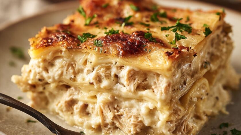 Crock Pot Chicken Lasagna