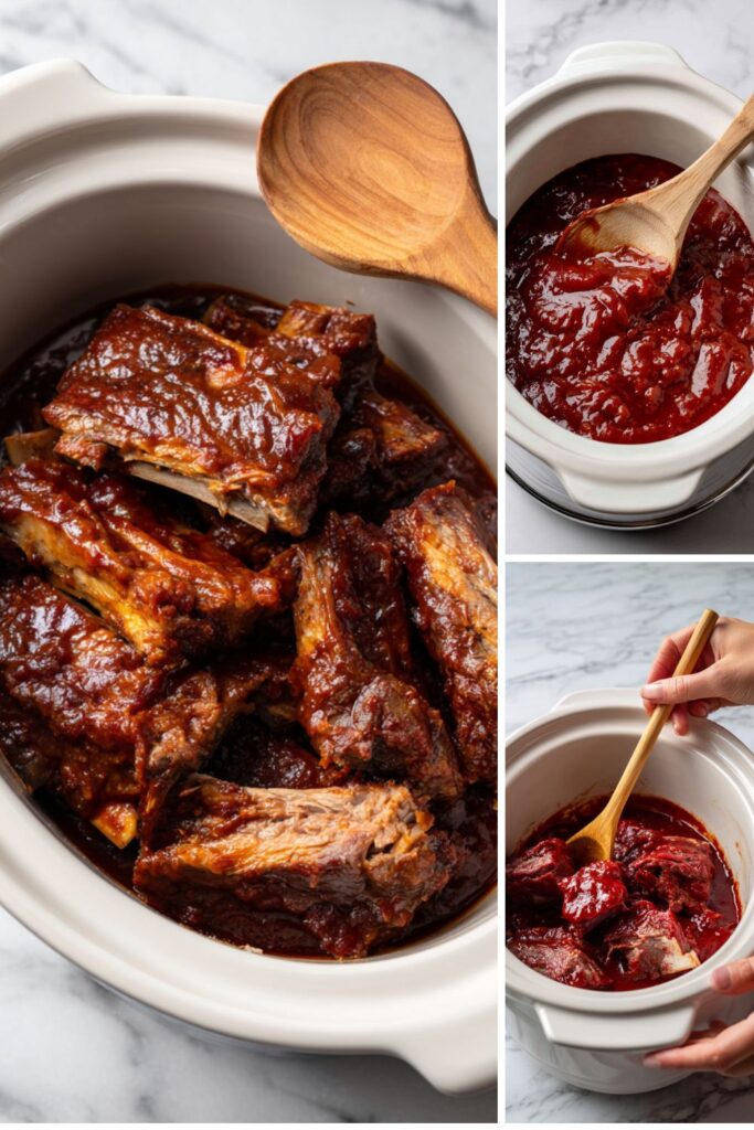 Crock Pot Barbecued Beef Ribs