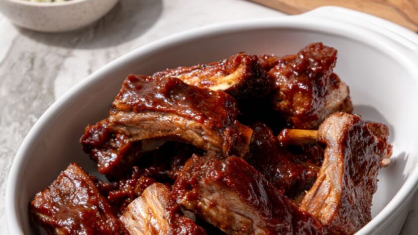 Crock Pot Barbecued Beef Ribs