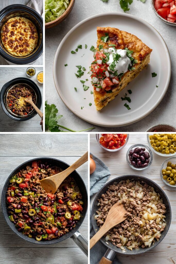 Crock Pot Beef And Bean Torta