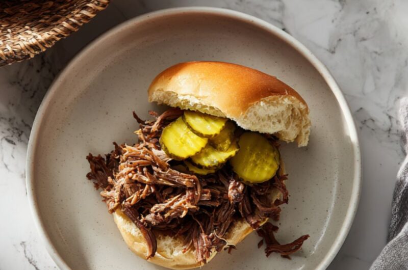 Crock Pot Beef BBQ Brisket Sandwiches