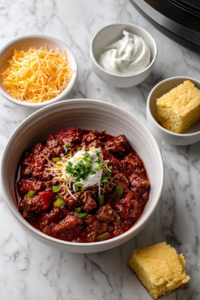 Crock Pot Beef Beanless Chili