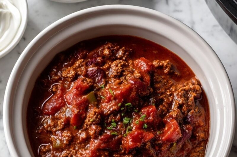 Crock Pot Beef Beanless Chili