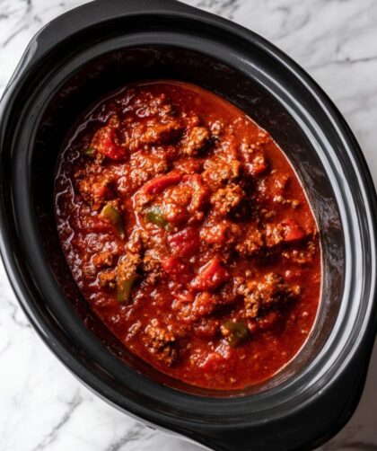 Crock Pot Beef Beanless Chili
