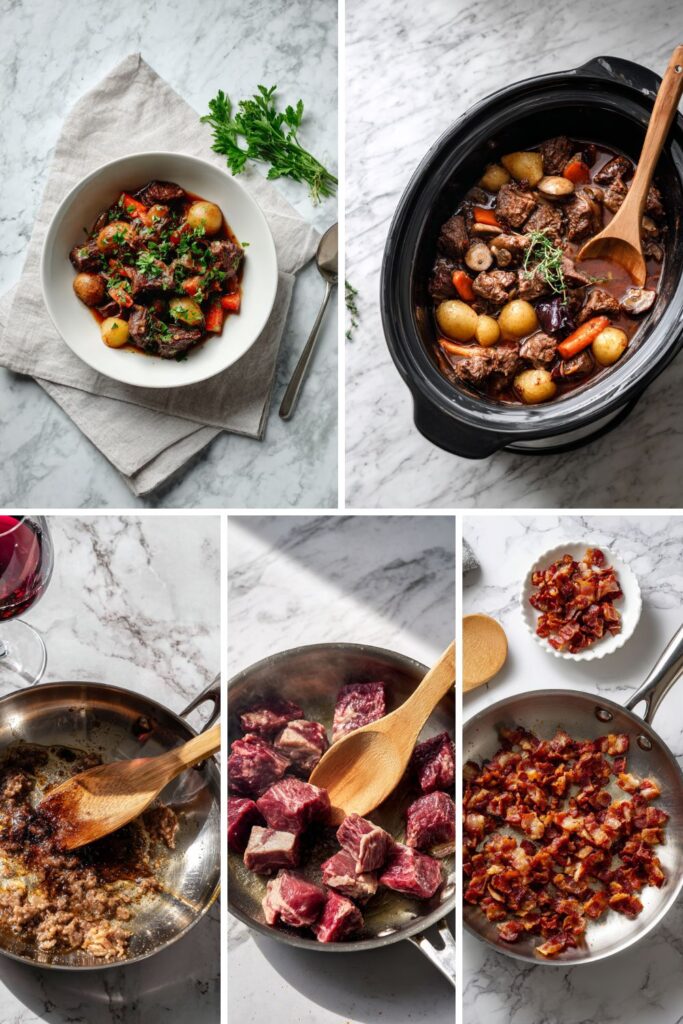 Crock Pot Beef Boeuf Bourguignon