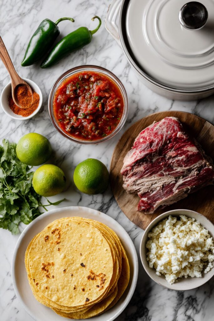 Crock Pot Beef Brisket Tacos