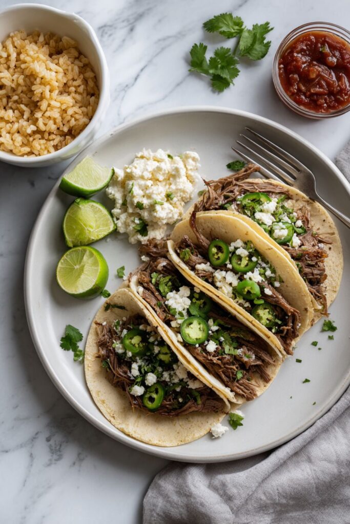 Crock Pot Beef Brisket Tacos
