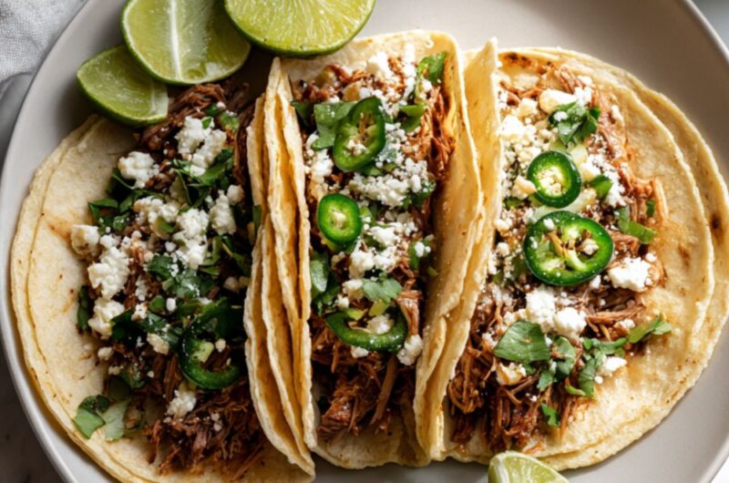 Crock Pot Beef Brisket Tacos