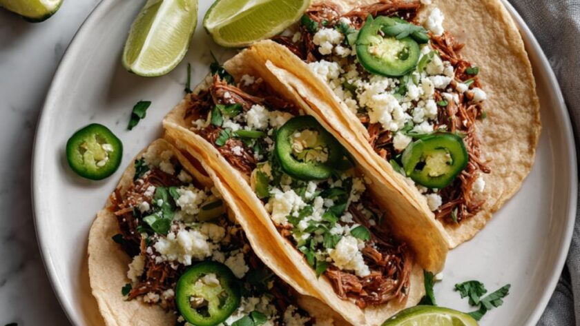 Crock Pot Beef Brisket Tacos