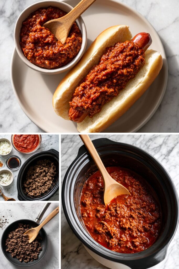 Crock Pot Beef Coney Sauce