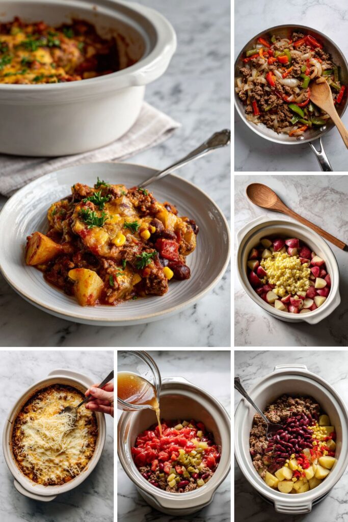 Crock Pot Beef Cowboy Casserole