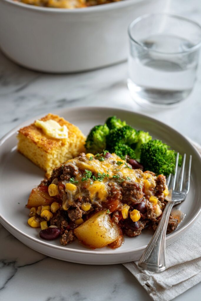 Crock Pot Beef Cowboy Casserole