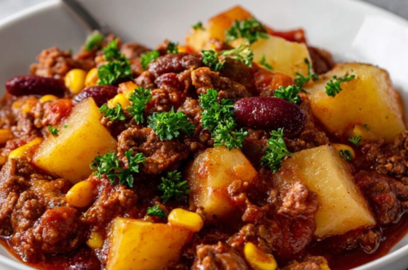 Crock Pot Beef Cowboy Casserole