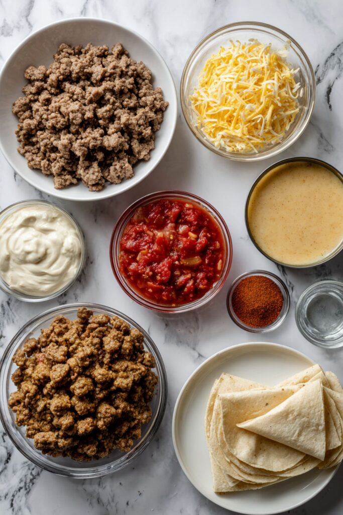 Crock Pot Beef Enchiladas