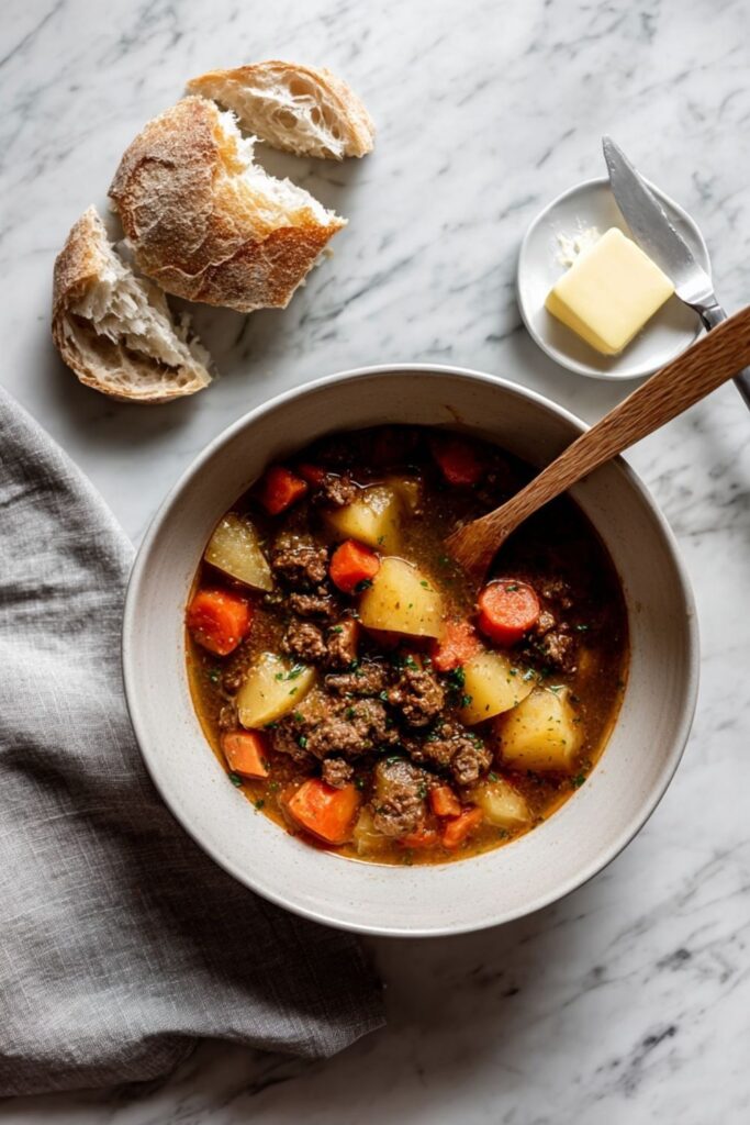 Crock Pot Beef Hamburger Stew