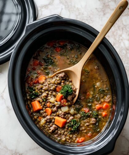 Crock Pot Beef Lentil Soup