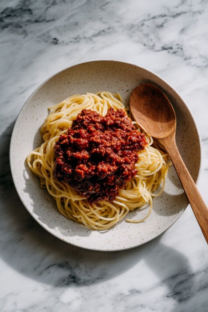 Crock Pot Beef Meat Lovers Spaghetti Sauce