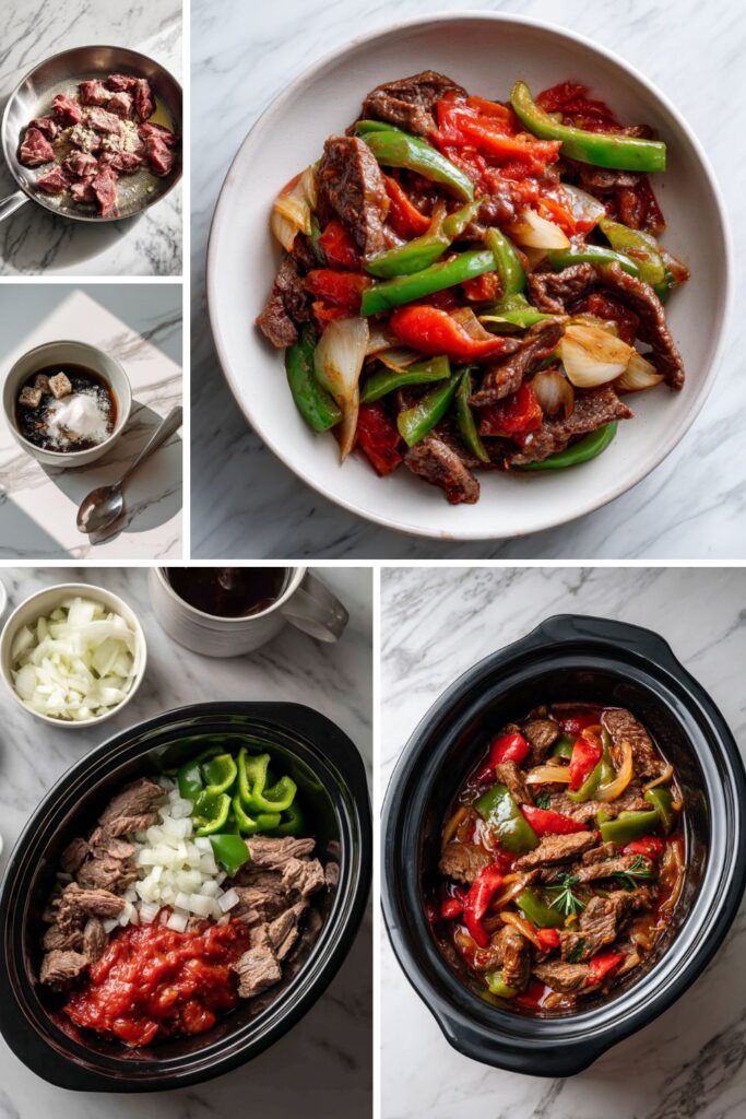 Crock Pot Beef Pepper Steak