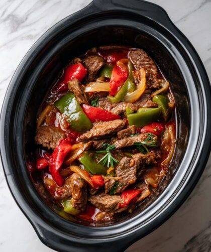 Crock Pot Beef Pepper Steak