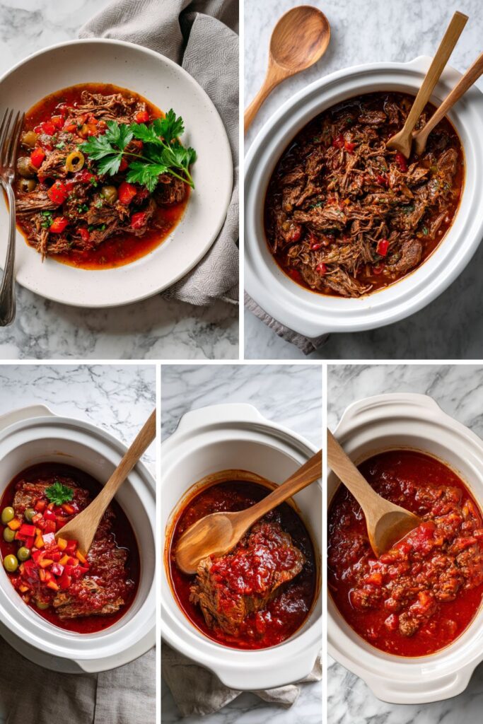 Crock Pot Beef Ropa Vieja Stew