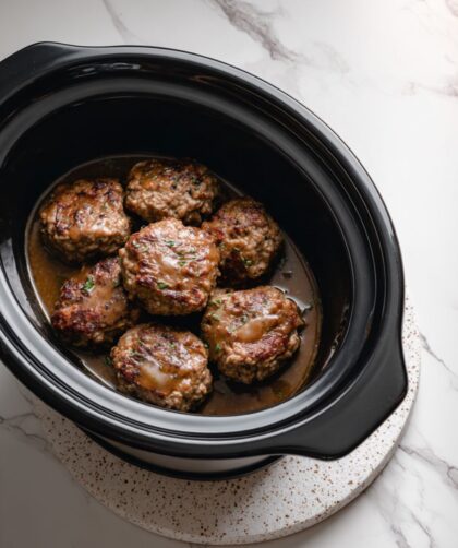 Crock Pot Beef Salisbury Steak