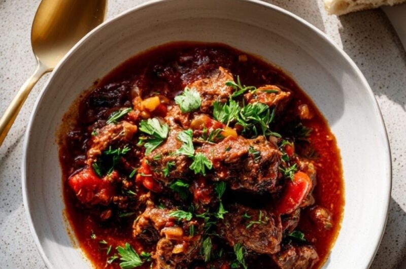 Crock Pot Beef Stifado