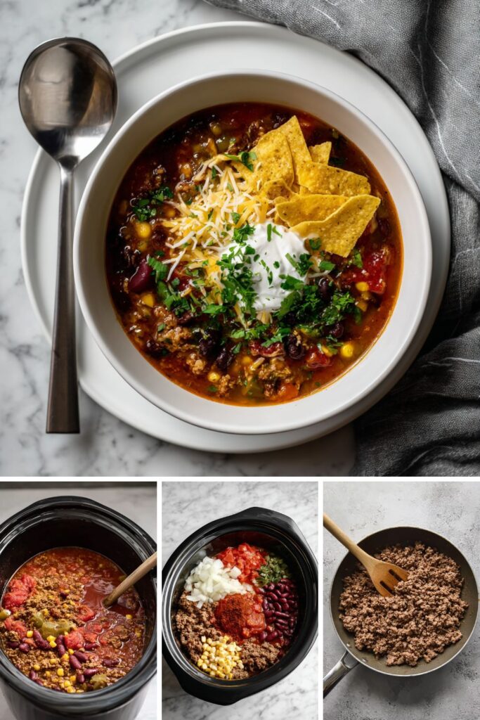 Crock Pot Beef Taco Soup