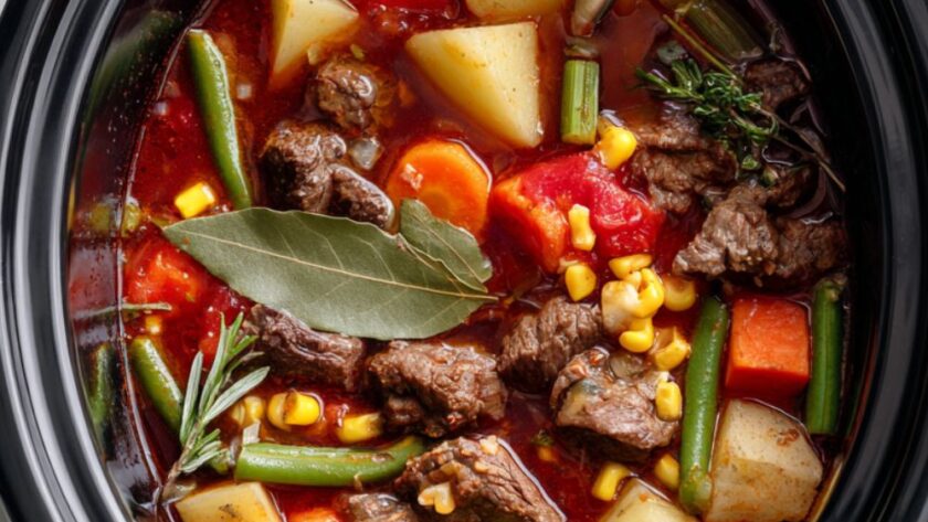 Crock Pot Beef Vegetable Soup