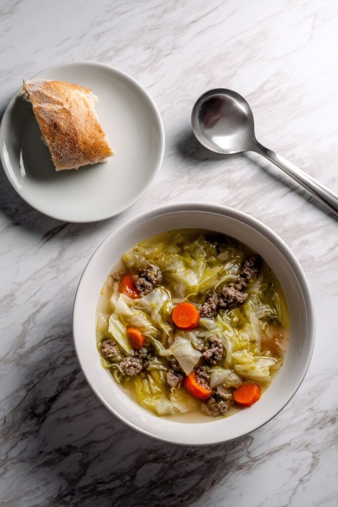 Crock Pot Cabbage Beef Soup