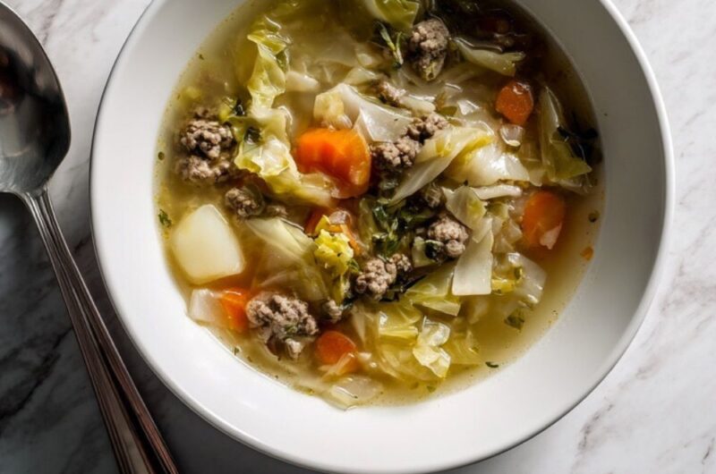 Crock Pot Cabbage Beef Soup