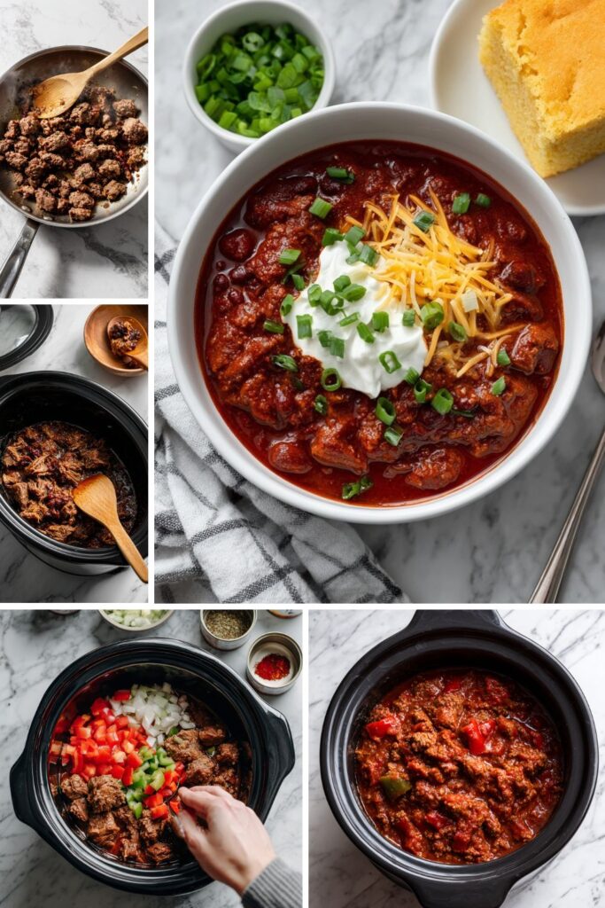 Crock Pot Chunky Beef Chili