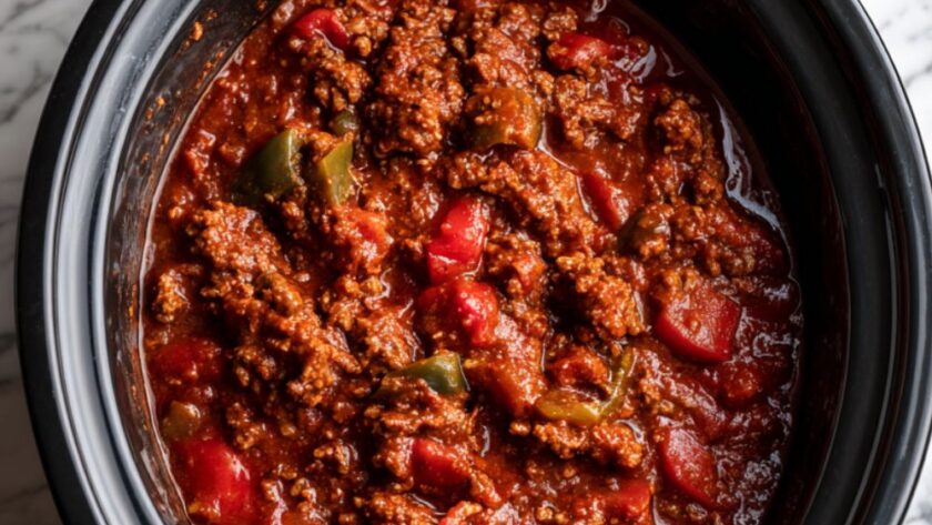 Crock Pot Chunky Beef Chili