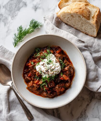 Crock Pot Hungarian Beef Goulash
