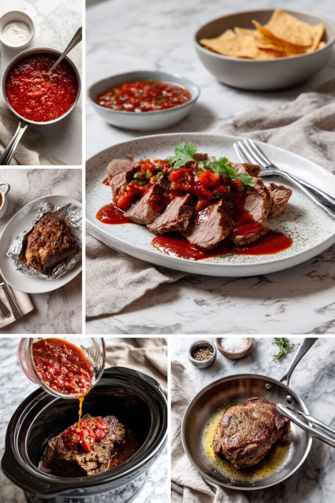 Crock Pot Salsa Roast Beef