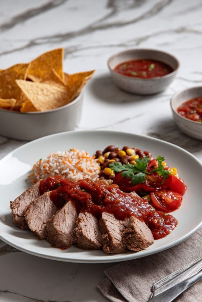 Crock Pot Salsa Roast Beef