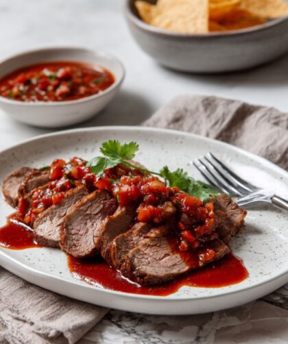 Crock Pot Salsa Roast Beef