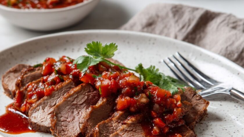 Crock Pot Salsa Roast Beef